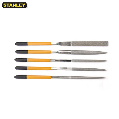 Stanley 5pcs diamond mini needle file kit polishing tools 150 grit 5mm x 180mm x 70mm multi files for jewelry stone glass metal ► Photo 1/5
