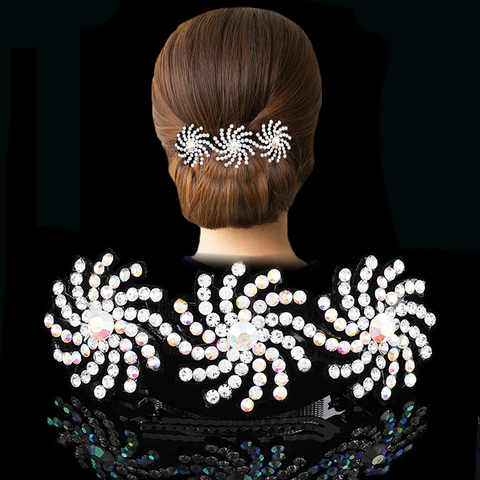 AWAYTR New Fashion Rhinestone Hairpin for Women Banana Clip Bow Girls Hair Clip Elegent Ladies Barettes Haar Accessoires ► Photo 1/6