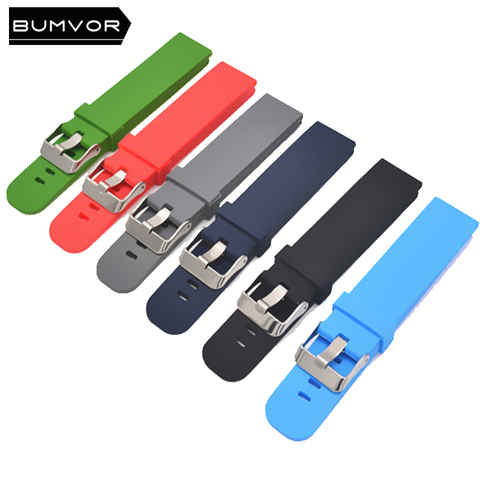 Silicone strap 18mm 20mm 22mm watch accessories sports watch with silicone strap fitness Samsung Huawei motorcycle smart strap w ► Photo 1/6