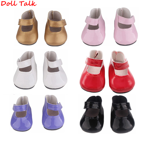 18 Inch Doll Shoes American PU Leather Doll Shoes Fit 43 cm Baby Doll 7cm White Small Fresh Shoes For BJD blyth 1/3 Girl doll ► Photo 1/6