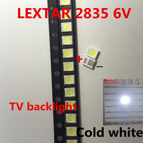 50 PCS Original LEXTAR 2835 3528 1210 6V 2W SMD LED For Repair TV Backlight Cold white LCD Backlight LED ► Photo 1/3