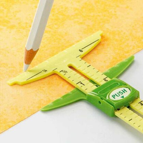 HOt 5-IN-1 SLIDING GAUGE WITH NANCY Measuring Sewing Tool Patchwork Tool Ruler Tailor Ruler Tool Accessories Home Use 7YJ127 ► Photo 1/5