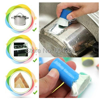 2Pcs Magic Stainless Steel Cleaning Brushes Rod Stick Metal Rust Remover Cleaning Stick Pot Brush ► Photo 1/1