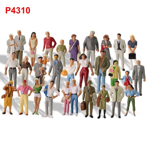 30pcs Different Poses Model Trains 1:43 O Scale All Standing Painted Figures Passengers People Model Railway P4310 ► Photo 1/6