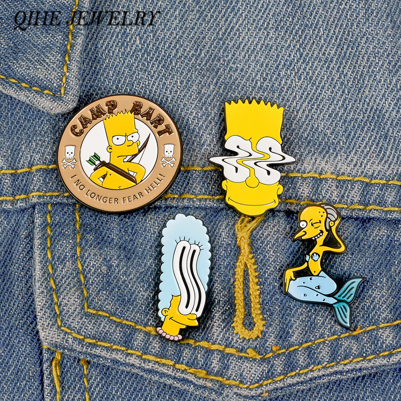 Simpsons Family Pins Mr Burns Bart Simpson Marge Simpson Lapel Pin