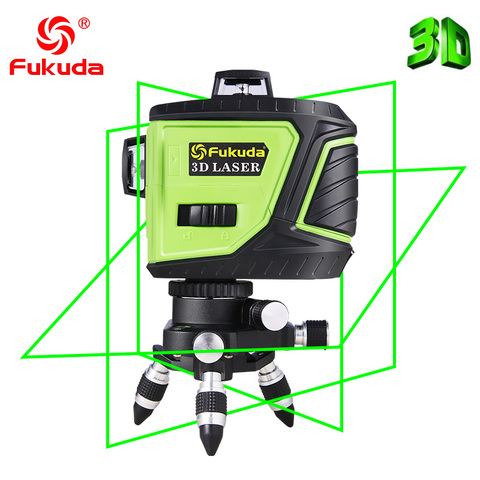Fukuda Brand 12Lines 3D MW-93T-3GX Laser Level Self-Leveling 360 Horizontal And Vertical Cross Super Powerful green Laser Beam ► Photo 1/6