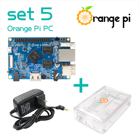 Orange Pi PC+ Transparent  ABS Case+ Power Supply, Supported Android, Ubuntu, Debian Open Source Single Board ► Photo 1/6