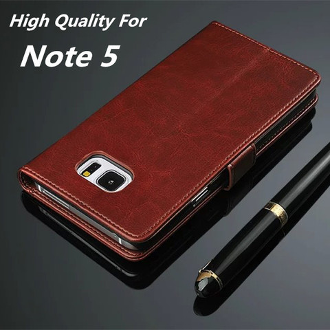 Azns Note5 Luxury Wallet case for Samsung Galaxy Note 5 N9200 case Flip leather Phone cover Card Holder holster phone shell ► Photo 1/6