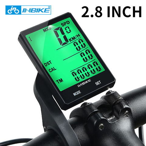 INBIKE 2.8 inch Bike Wireless Computer Rainproof Multifunction Riding Bicycle Odometer Cycling Speedometer Stopwatch Backlight ► Photo 1/6