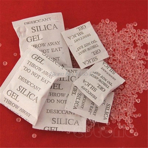 New 100 Packs 1g Non-Toxic Silica Gel Desiccant Damp Moisture Absorber Dehumidifier For Room Kitchen Luggage Home Storage ► Photo 1/4