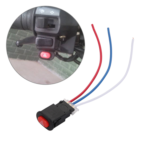 Motorcycle Accessories Hazard Light Switch Double Warning Flasher Emergency Signal w/3 Wires Lock Wholesale ► Photo 1/6