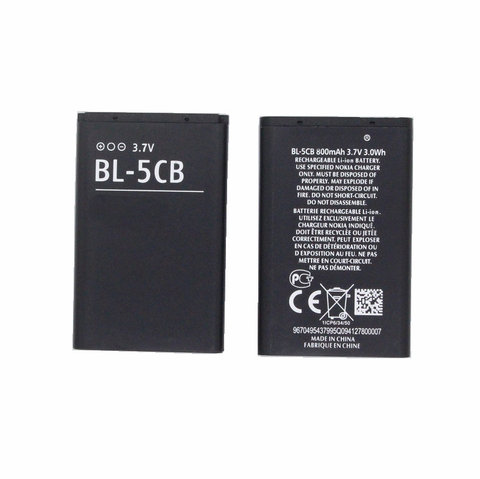 1x BL-5CB BL5CB 800mAh Replacement Battery For Nokia 1616 1800 c1-02 1280 E60 3600 3660 6620 6108 3108 2135 6086 6108 6230 ► Photo 1/6