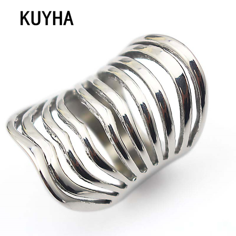 Stainless Steel Women/Men Ring for Women Punk Fashion Jewelry Wedding Party Ring 6,7,8,9 USA Size ► Photo 1/6