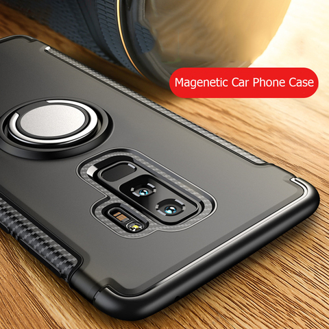 Magnetic Phone Case For Samsung S10 Lite S9 S8 Plus S7 Edge Note 9 8 For J2 J3 J5 A6 J8 Pro 2017 2022 j7 Prime Finger Ring Cases ► Photo 1/6