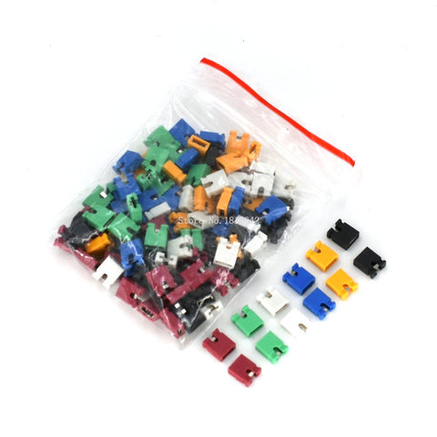 120PCS Colorful Pin Header Standard Computer Jumper Blocks Connector 2.54 mm 3 1/2 Hard Disk Drive Motherboard Expansion Card ► Photo 1/3