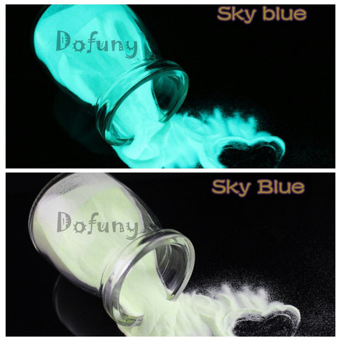 50g/lot Sky-blue Color photoluminescent powder Luminous phosphor Pigment for DIY Paint Print ,Glow in dark Powder Dust ► Photo 1/6