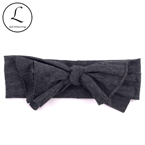 GZhilovingL 2022 New Baby Boys Girls Cotton Knot Bow Headbands Kids BaBy Toddler Solid Cute Soft Head bands Hair Accessories ► Photo 1/6