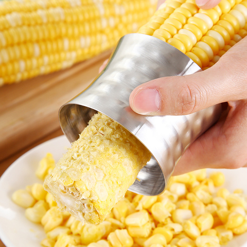 Corn Stripper Stainless Steel Corn Cob Peeler Slicer Circular Corn Cutter Scraper Peeler Corer Vegetable Tools Kitchen Gadgets ► Photo 1/1