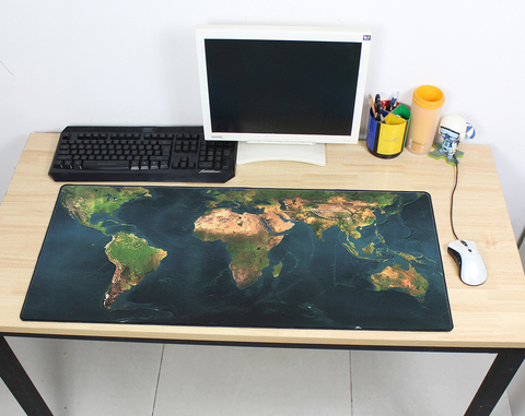 Gaming mousepad world map 900x400mm DIY XL Large mouse pad gamer with edge locking pc accessories laptop padmouse ergonomic mat ► Photo 1/3