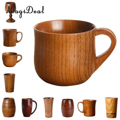 MagiDeal 11 Styles Jujube Wooden Handmade Water Coffee Mug Cup Tea Beer Juice Milk Mugs Drink Cups- Gift ► Photo 1/6