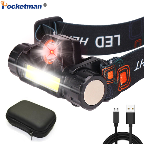 12000LM LED Headlamp Headlight XPE+COB USB Rechargeable Head Torch Camping Lamp