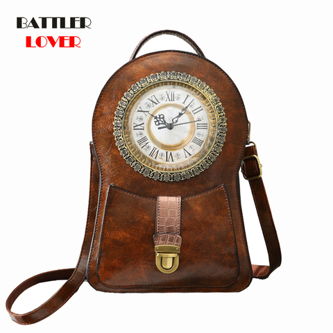 Vintage Clock Bag 2022 Womens Mochilas Mujer Backpack Women