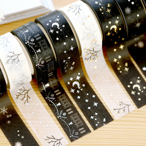 1.5cm*5m Star twigs gold silver Washi Tape DIY Scrapbooking Masking Tape School Office Supply Escolar Papelaria ► Photo 1/4