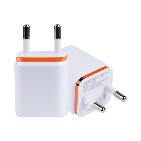 KOOYUTA Universal 2 Ports USB Wall Charger Travel Adapter 5V 3.1A for iPhone Samsung iPad 4 Colo APPLE EU US Plug ► Photo 1/1