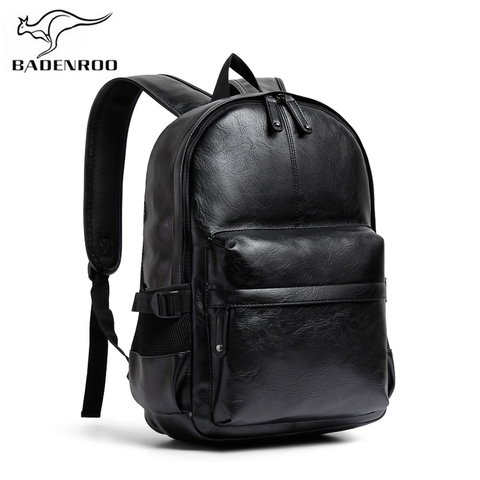 Badenroo Brand Leather Men Backpack School Bag For College Simple Design Laptop Backpack Rucksack Casual Daypacks Mochila Male ► Photo 1/6