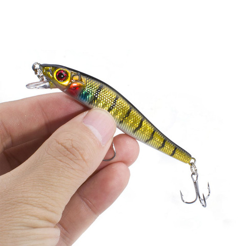 1PCS SEALURER Minnow Hard Bait  Fishing Lures 5 Colors You Can Chose With  3D Eyes 8cm5.5g ► Photo 1/6