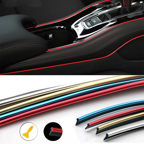 Car Mouldings Trim 3D Line Strips Dashboard Door Edge For Kia Rio K3 Ceed Sportage 3 sorento cerato armrest picanto soul optima ► Photo 1/6