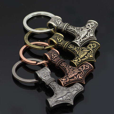 Huge Thor hammer Mjolnir Viking Amulet Hammer Scandinavian Keychain Norse Jewelry ► Photo 1/5