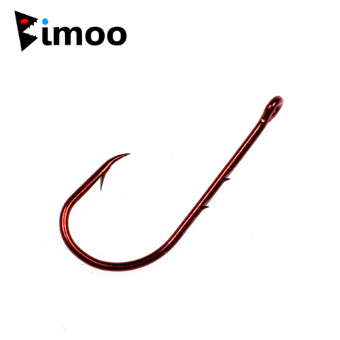 Bimoo 20PCS Barbed Fish Hook Red Baitholder Hook Pan Reversed Fishing Hooks Fish Bait Holder Size 5/0 4/0 3/0 2/0 1/0 etc. ► Photo 1/6