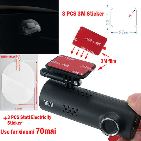 For 70 mai  Dash Cam Smart Car DVR 3M Film and Static Stickers, Suitable for 70 mai  Car DVR 3M film holder 3pcs ► Photo 1/6