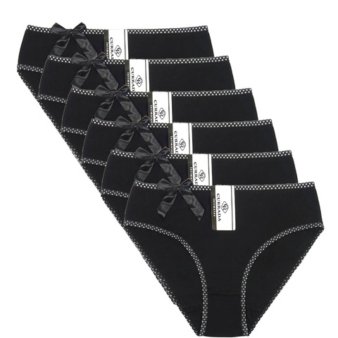 CURRADA 6pieces/lot black panties plus size cotton underwear women briefs lingerie solid panty female intimate XXL XXXL XXXXL ► Photo 1/6