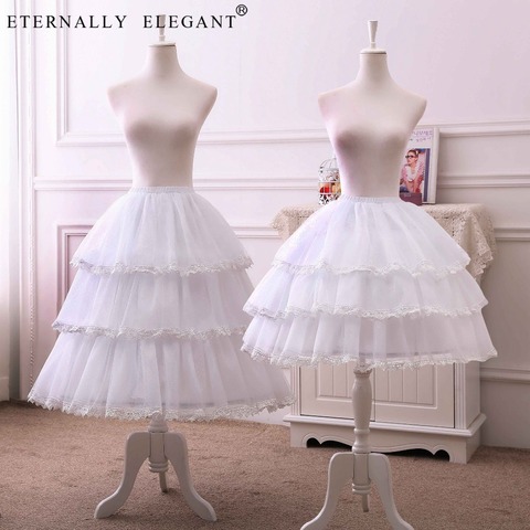 Short 50cm 68cm lolita Cosplay underskirt  rockabilly  crionline  ball gown petticoat 3 Layers Hoop Ruffle A Line Woman ► Photo 1/6