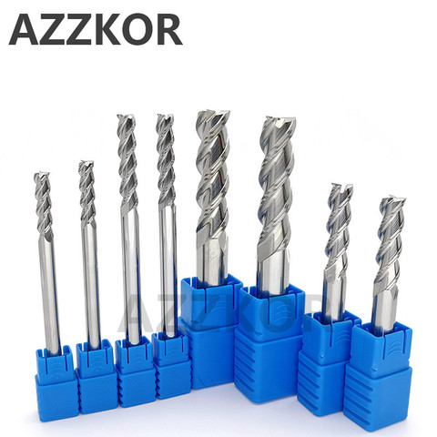 Milling Cutter Alloy Coating Tungsten Steel Tool 3 Blade Lengthen Milling Cutter Woodding Cutter By Aluminum Cnc Maching Hrc50 ► Photo 1/5