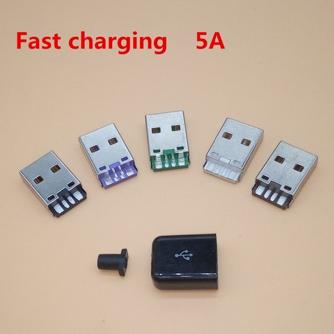 5set/lot 5A 2.0 USB male plug Fast charging Big Electric Current A male usb connector ► Photo 1/6