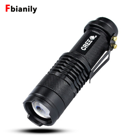 Mini Flashlight 2000 Lumens CREE Q5 LED Torch AA/14500 Adjustable Zoom Focus Torch Lamp  Waterproof For Outdoor ► Photo 1/6