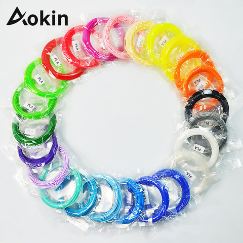 Aokin 10 Meter Colorful 3D Printer Filament PLA 1.75mm Filament Printing Materials Plastic For 3D Printer Pen filamento 3d ► Photo 1/6