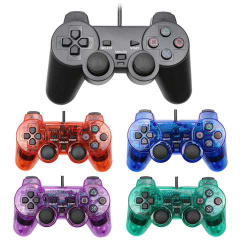 Wired Gamepad for Sony PS2 Controller for Mando PS1/PS2 Joystick for  plasystation Double Vibration Shock Joypad Wired Controle - AliExpress