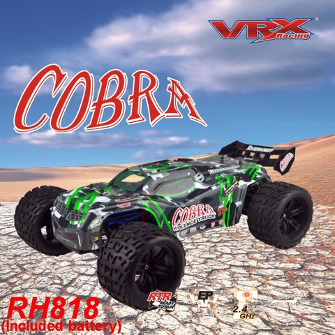 VRX Racing RH818 Cobra 1/8 scale 4WD Electric brushless rc Truck, RTR w/60A ESC/3660 motor/ 11.1V 3250mAH Lipo Battery ► Photo 1/5