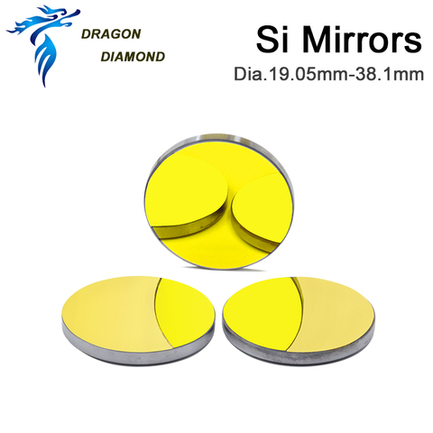 DRAGON DIAMOND 3pcs Silicon CO2 Laser Reflective Mirrors Dia.19.05/20/25/30 /38.1mm For Laser Cutting Engraving Machine ► Photo 1/5