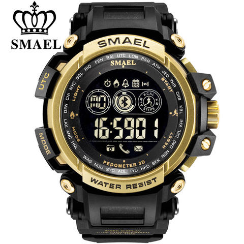 SMAEL Men Electronic Watch Outdoor Sport Waterproof Digital Stop  Watches Chronograph Week Display Auto Date Alarm Male Clock ► Photo 1/6