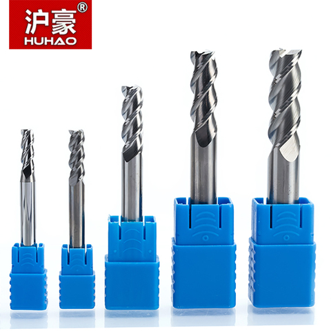 HUHAO 1PC 3 Flutes Solid Carbide End Mill for Aluminum CNC Milling Cutter HRC45 Tungsten Steel Router Bits For CNC Tool ► Photo 1/6