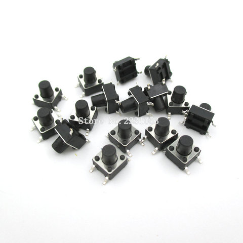 100PCS/LOT Push Button Switch 6*6*7 Tact Switch Tactile 6x6x7 mm SMD SMT height 7mm 4 Pin ► Photo 1/1