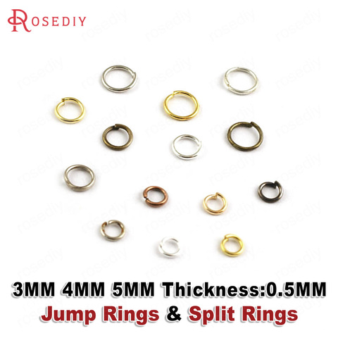 (14492)20g, Diameter 3mm 4mm 5mm Thickness 0.5MM Connect Findings Iron Jump Rings Split Rings Diy Jewelry Accessories ► Photo 1/6