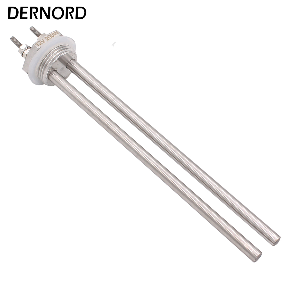 Dernord Water Heating Element 12v 200w Immersion Screw Plug Heater With 1'' BSP 