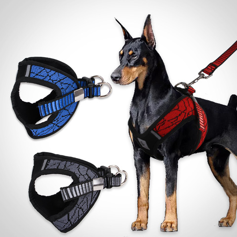 Adjustable Pet Dog Vest Harness for Small Medium Dogs Reflectivbe Pet Prdocuts German Shepherd Bulldog Harnesses Puppy Dog Leash ► Photo 1/6