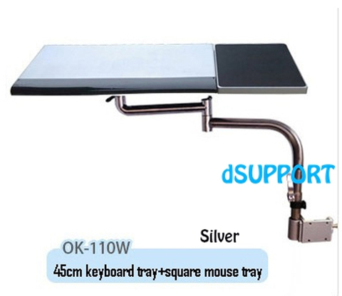 Multifunctoinal Full Motion Desk Edge /Table Side /Chair Leg Clamping Mouse Pad /Keyboard Tray Holder Laptop Desk Notebook Stand ► Photo 1/1